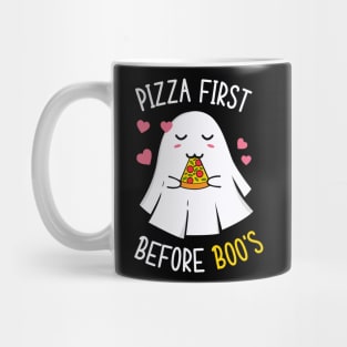 cute halloween stickers - pizza ghost Mug